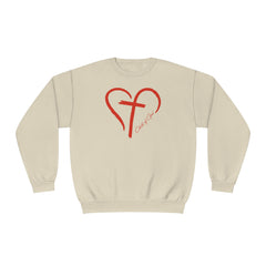 Heart and Cross Unisex NuBlend® Crewneck Sweatshirt