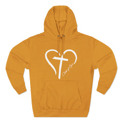 Heart and Cross Unisex Premium Pullover Hoodie