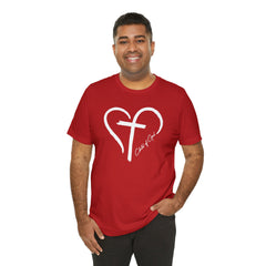 Camiseta masculina de manga curta Heart and Cross