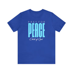 Pray for Peace Men's Jersey Short Sleeve Tee