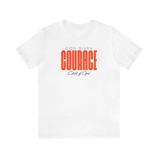 God Given Courage Herren-Jersey-Kurzarm-T-Shirt