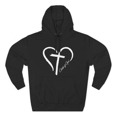 Heart and Cross Unisex Premium Pullover Hoodie