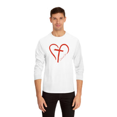 Heart and Cross Men's Long Sleeve T-Shirt