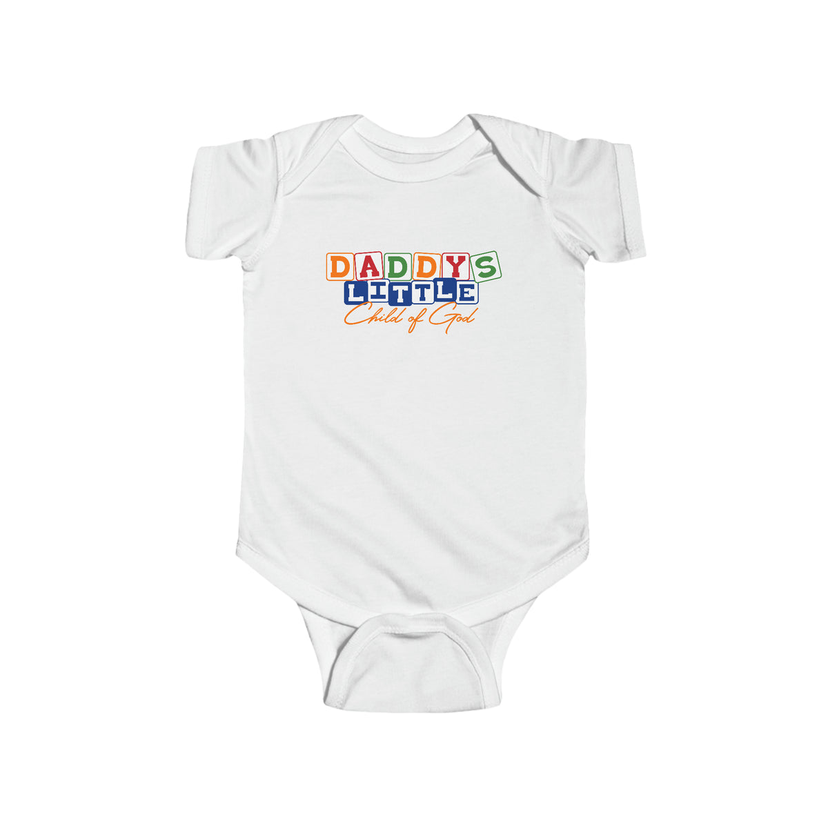 Daddy's Little Child of God Baby-Body aus feinem Jersey