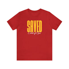 Saved Child of God Men's Jersey Short Sleeve Tee