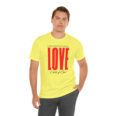 Camiseta masculina de manga curta com amor incondicional