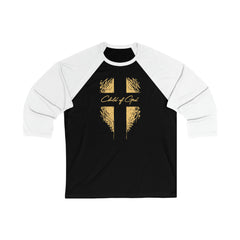 Shield and Cross Men's 3/4 Sleeve Baseball Tee