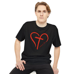 Heart and Cross Men's Long Body Urban Tee