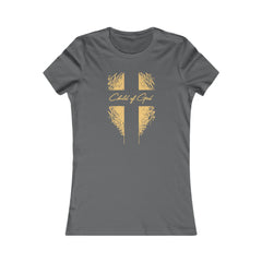 Camiseta favorita das mulheres Shield and Cross