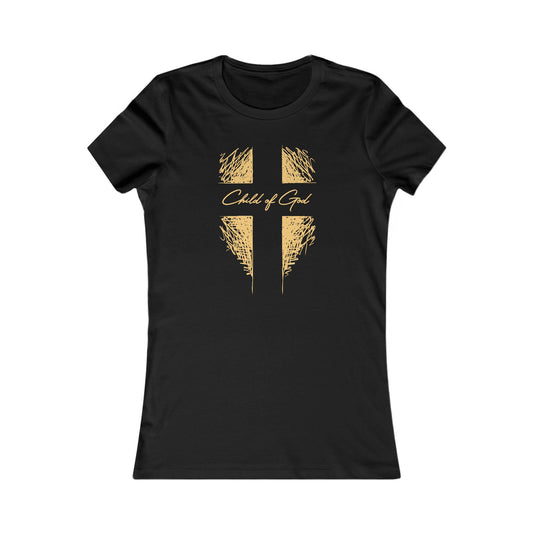 Camiseta favorita das mulheres Shield and Cross