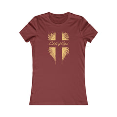 Camiseta favorita das mulheres Shield and Cross