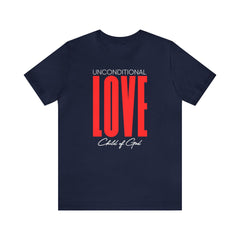 Camiseta masculina de manga curta com amor incondicional