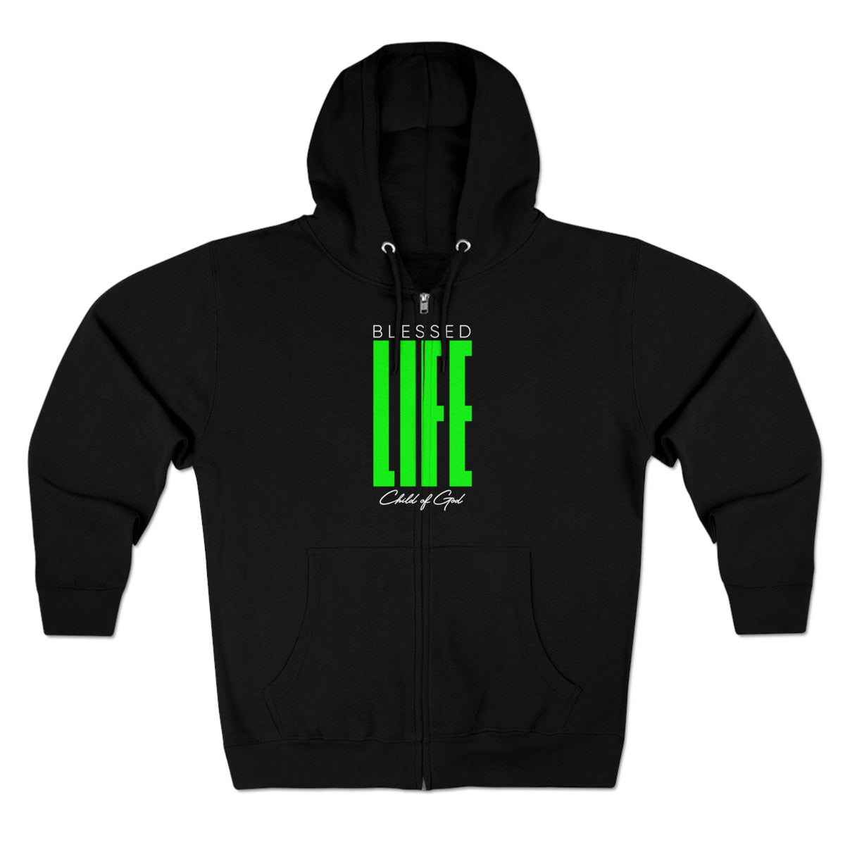 Blessed Life Men's Premium Full Zip Hoodie