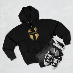 Shield and Cross Men's Premium Full Zip Hoodie