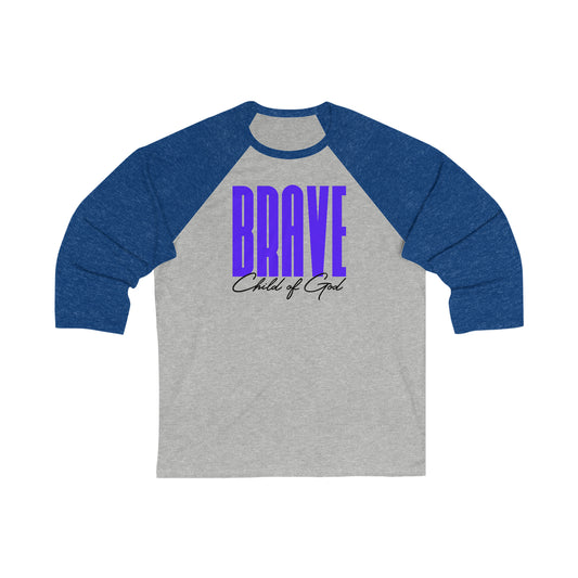 Brave Child of God Unisex-Baseball-T-Shirt mit 3/4-Ärmeln