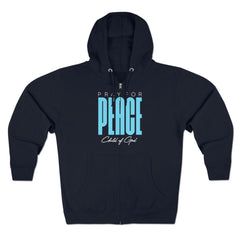 Pray for Peace Men's Premium Full Zip Hoodie