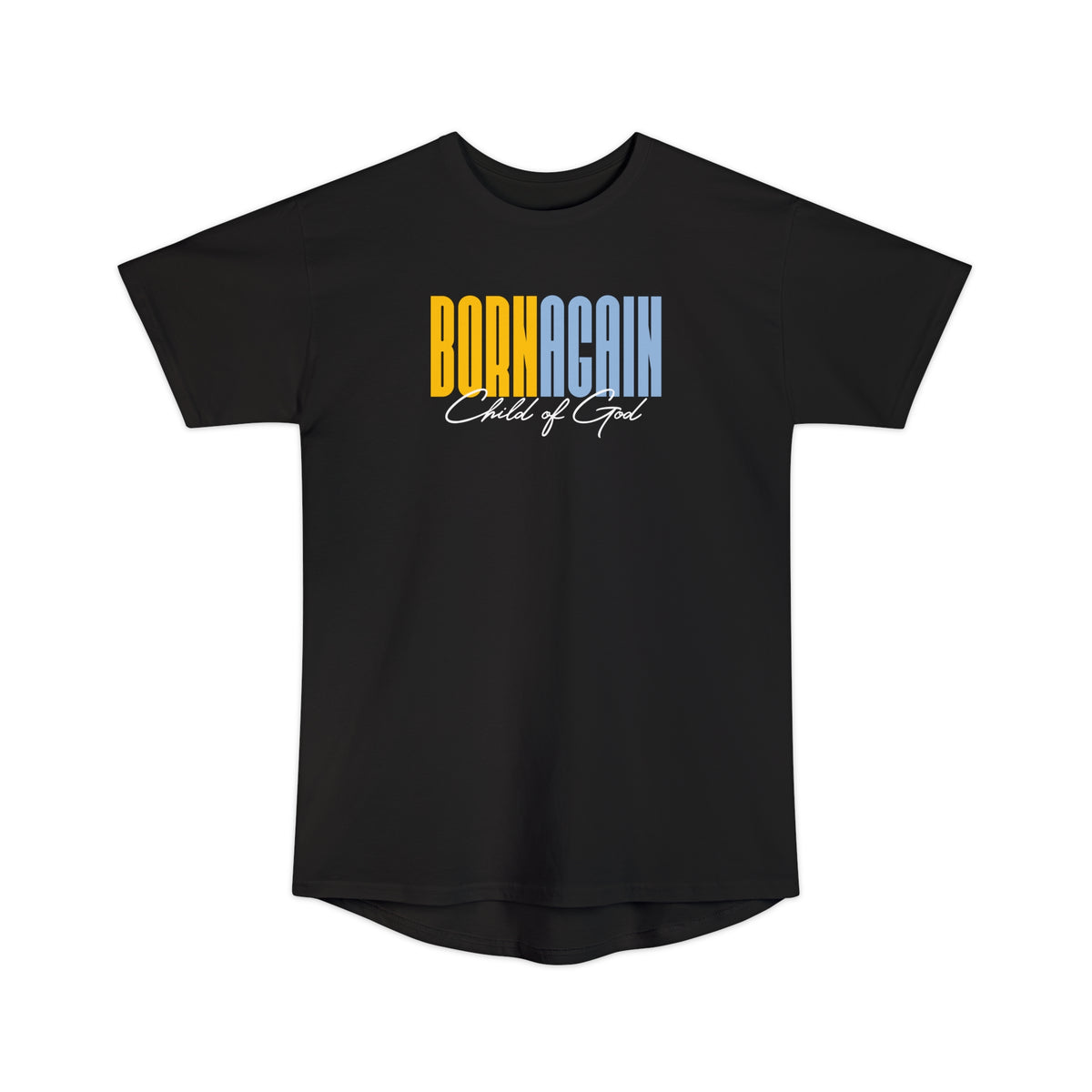 Born Again Child of God Men's Long Body Urban Tee