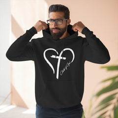 Heart and Cross Men's Premium Pullover Hoodie