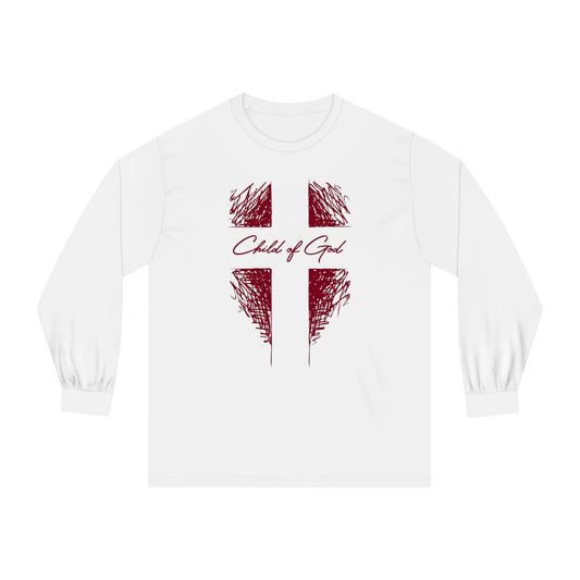 Schild und Kreuz Unisex Langarm-T-Shirt