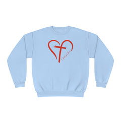 Heart and Cross Unisex NuBlend® Crewneck Sweatshirt