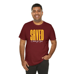 Saved Child of God Men's Jersey Short Sleeve Tee