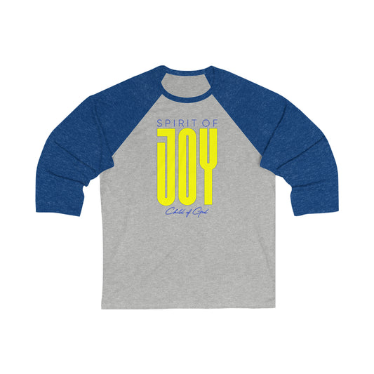 Spirit of Joy Unisex-Baseball-T-Shirt mit 3/4-Ärmeln