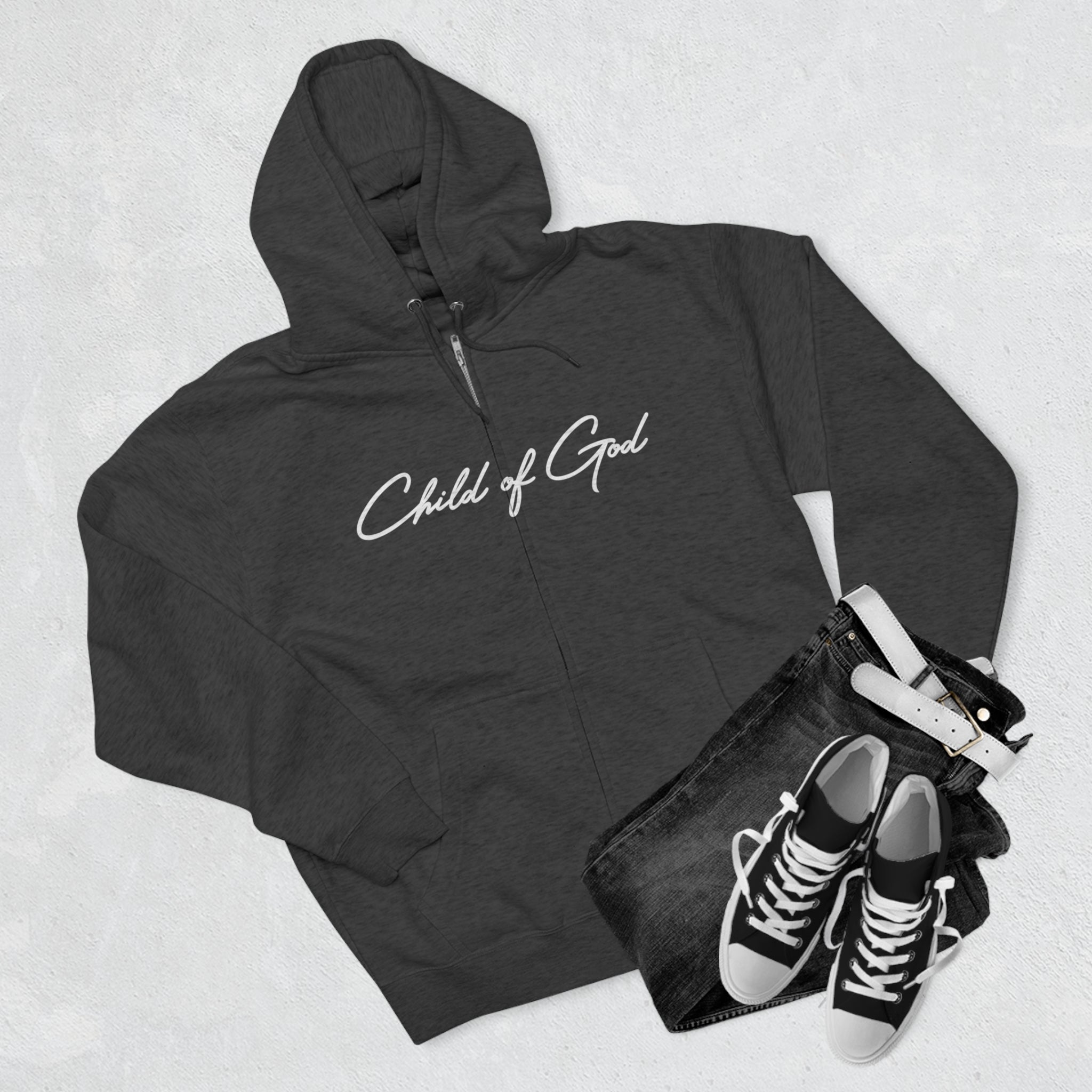 Classic Design Unisex Premium Full Zip Hoodie - Child of God Project