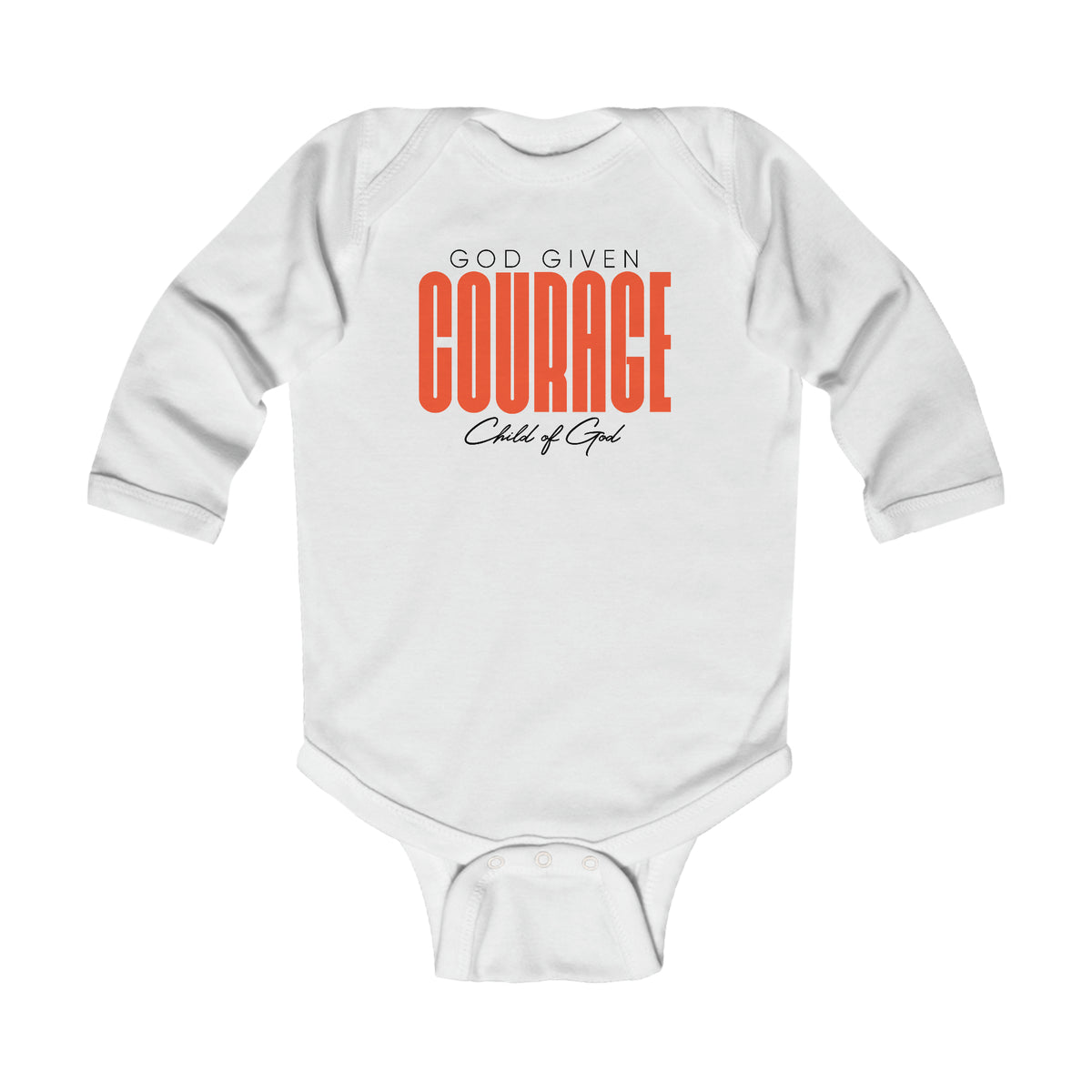 God Given Courage Infant Long Sleeve Bodysuit