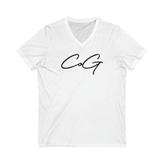 CoG Child of God Herren-T-Shirt aus Jersey mit kurzen Ärmeln und V-Ausschnitt