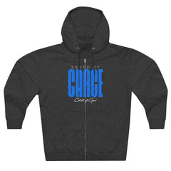 Saved by Grace Men's Premium Full Zip Hoodie