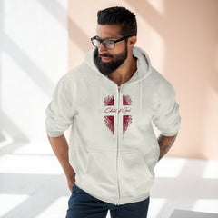 Shield and Cross Men's Premium Full Zip Hoodie