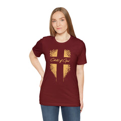 Camiseta de manga curta unissex Shield and Cross