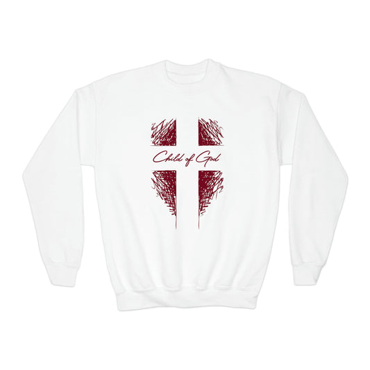 Shield and Cross Jugend-Sweatshirt mit Rundhalsausschnitt