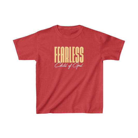 Fearless Child of God Kinder-T-Shirt aus schwerer Baumwolle