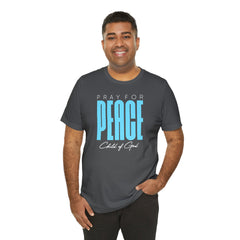 Pray for Peace Men's Jersey Short Sleeve Tee