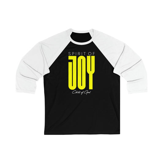 Spirit of Joy Unisex-Baseball-T-Shirt mit 3/4-Ärmeln