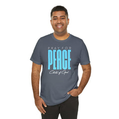 Pray for Peace Men's Jersey Short Sleeve Tee