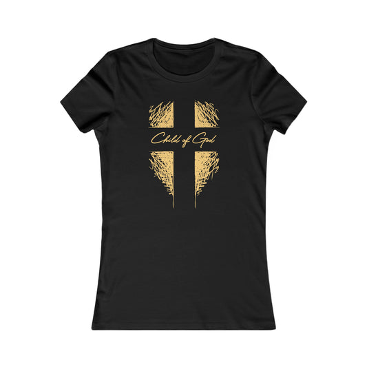 Camiseta favorita das mulheres Shield and Cross