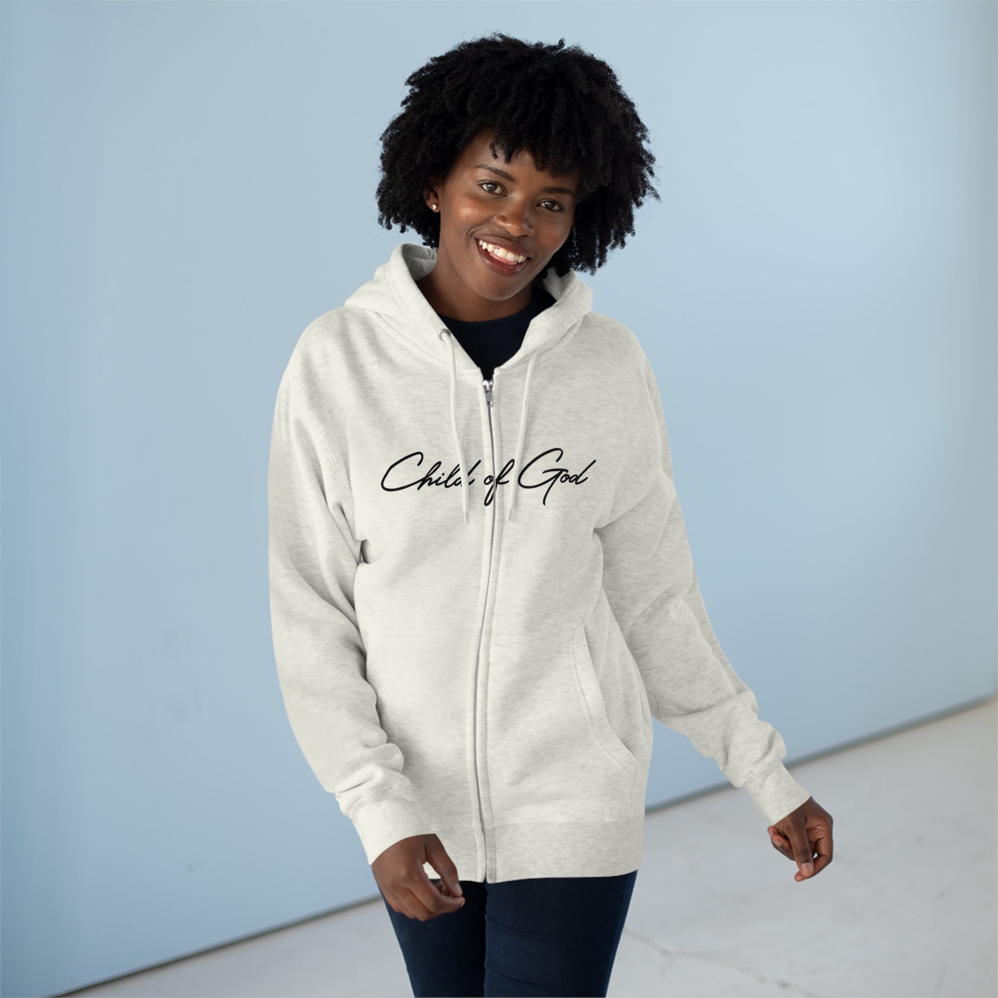 Classic Design Unisex Premium Full Zip Hoodie - Child of God Project