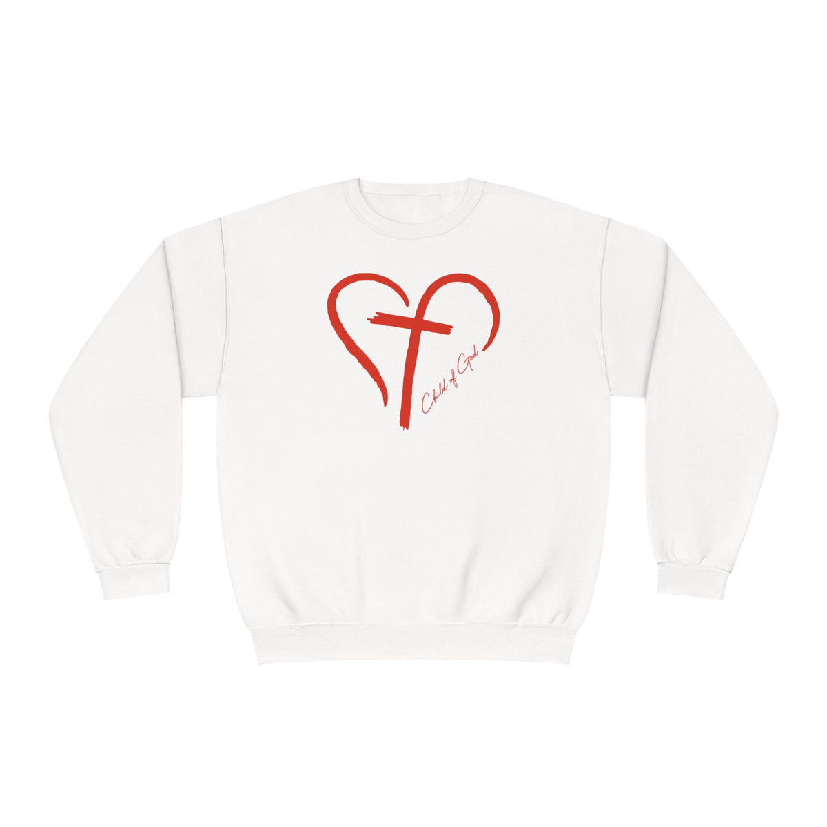 Heart and Cross Unisex NuBlend® Crewneck Sweatshirt