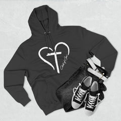 Heart and Cross Unisex Premium Pullover Hoodie