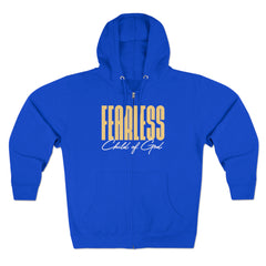 Fearless Child of God Men's Premium Full Zip Hoodie