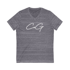 CoG Child of God Herren-T-Shirt aus Jersey mit kurzen Ärmeln und V-Ausschnitt