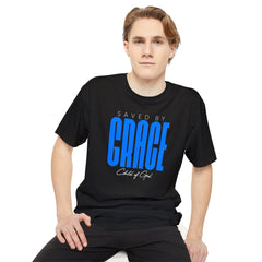 Camiseta urbana masculina de corpo longo salva pela Grace