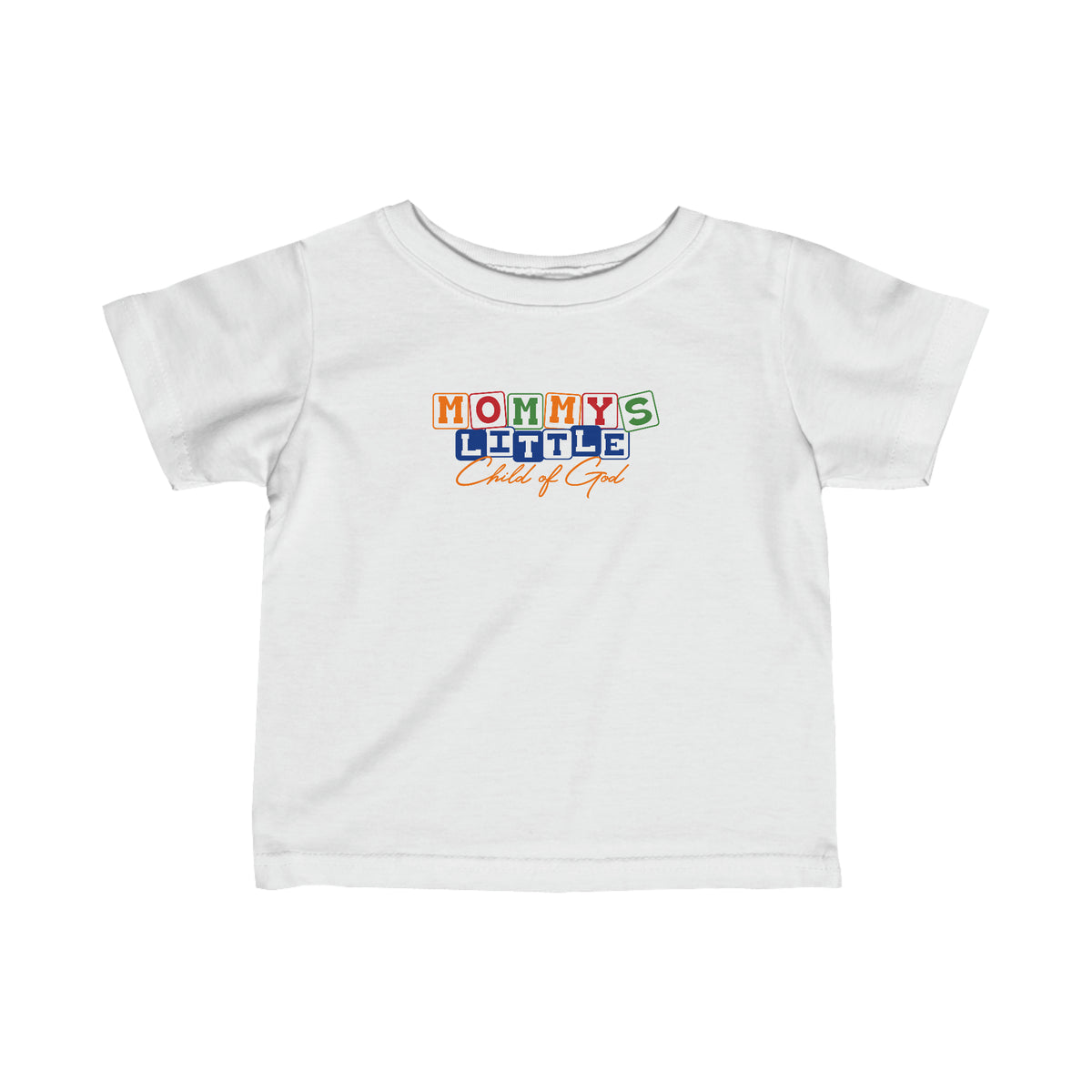 Camiseta infantil de jérsei fino do pequeno filho de Deus da mamãe