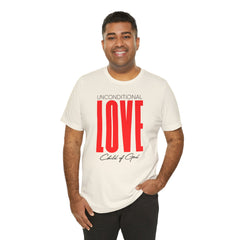 Camiseta masculina de manga curta com amor incondicional