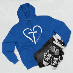 Heart and Cross Men's Premium Pullover Hoodie