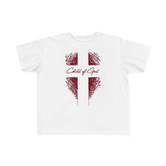Feines Jersey-T-Shirt für Kleinkinder mit Schild und Kreuz