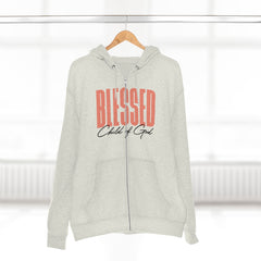 Blessed Child of God Unisex Premium Full Zip Hoodie