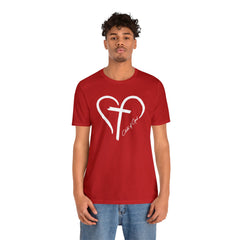 Camiseta masculina de manga curta Heart and Cross